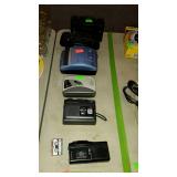 Electronics group with tape recorders, Polaroid