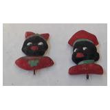 Black American plaster wall plaques with pot