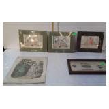 Wall decor - unframed fashion print, three matted