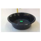 Blue speckled enamel ware 11" bowl
