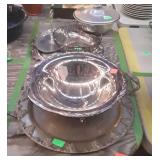 Metal - aluminum covered bowl, silver plate