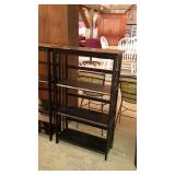 Black lightweight bookcase shelf, 4 shelves for