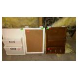Wall hanging mail holders and cork board
