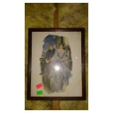 Framed print of a man and woman 15 by 12