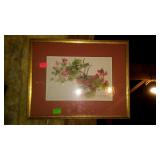 Framed print of flowers 17 by 13