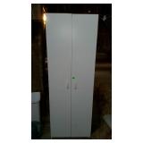 White cabinet for garage 24 by 17 by 70