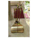 Brass fireplace set and log holder duck design