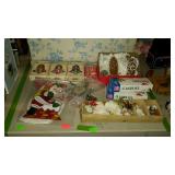 Group with Christmas decor, pinecones, etc