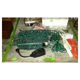 Group with Christmas lights, timers, window