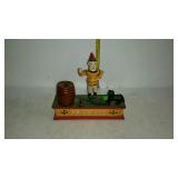 Cast iron bank, trick dog