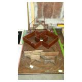 Group with whatnot decor wall shelves