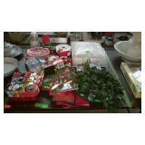 Christmas decor, includes plates cotton