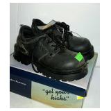 Ladies black lug oxford - size 7