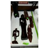 Tribal art statues & wall plaques - six total