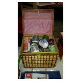 Picnic basket filled with bracelets