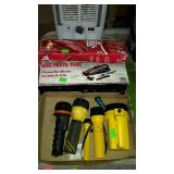 Flashlights and two car vacuums