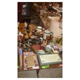 Home decor - paper weight, bear coasters, match