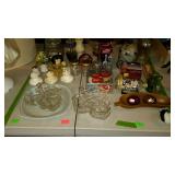 House wares - chip & dip bowl, marble eggs, leaf