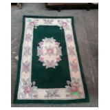 Green hallway runner rug 48 by 27