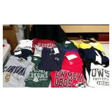 College shirts, tees, short and long sleeves,