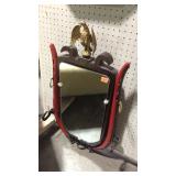 Wall decor mirror - mounted on wood, eagle