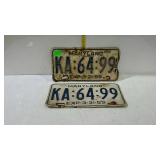 1959 Maryland license plates, pair - KA:64:99