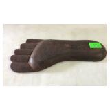 Cast iron foot shaped mold, marked Wilton
