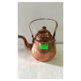 Copper tea kettle, two cup size