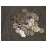 50 Roosevelt SILVER Dimes 1964 & Earlier
