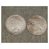 1922 D & 1923 S Peace SILVER Dollars