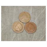 1857 Flying Eagle, 1863 & 64 Indian Head Cents
