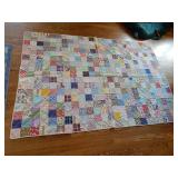 Antique Patchwork Hand stitched Quilt 83 x 58