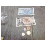 Scottish 5 & 10 Pound notes & over 2 pounds coins