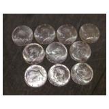 10 Kenned 1964 SILVER Half Dollars all UNC (NICE)