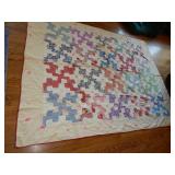 Homemade Quilt 86 x 68 tied