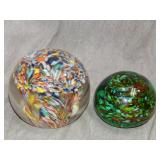 Pair of Vintage FANCY Paperweights