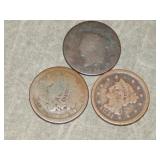 1824, 1835, 1851 LARGE Cents