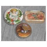 3 ANTIQUE Paperweights incl. 1904 St. Louis Fair