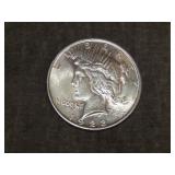 1923 Peace SILVER Dollar Unc to me U Grade