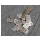 50 Roosevelt SILVER Dimes 1964 & Earlier