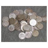 50 Roosevelt SILVER Dimes 1964 & Earlier