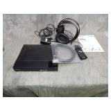 Sony Blu-Ray DVD Player, Studio Head phones etc.