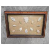 Frame of NICE Arrowheads Native American Points