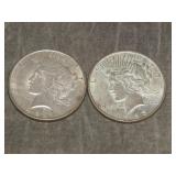 1922 & 1923 Peace SILVER Dollars