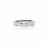 Cartier 18k Tank Solitaire Princess Diamond Ring