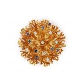 Tiffany & Co 18kt Sapphire Diamond Coral Reef Pin