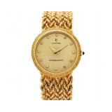 Concord Nine 18kt Gold Factory Diamond Dial Watch