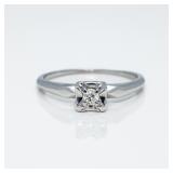 Antique 14k Gold Diamond Solitaire Engagement Ring