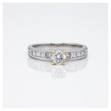 14kt White Gold Natural Diamond Engagement Ring