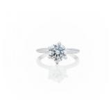 14kt White Gold Round Diamond Engagement Ring